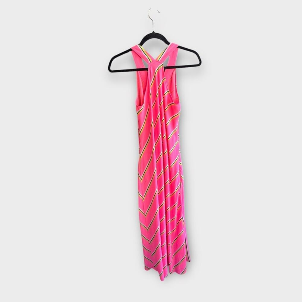 RACHEL Rachel Roy neon pink striped maxi dress, size small - Picture 7 of 9